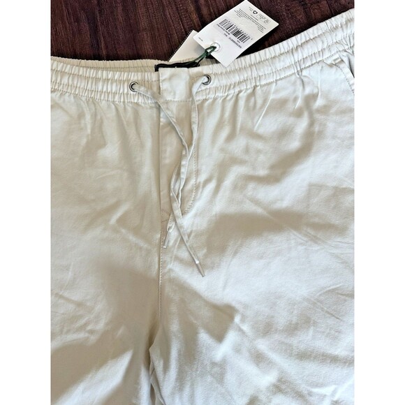 Barbour Men's Oxtown 7-1/2" Drawstring Casual Cotton Shorts Beige L - Picture 3 of 9